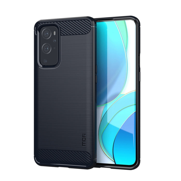 For OnePlus 9 Pro MOFI Gentleness Series Brushed Texture Carbon Fiber Soft TPU Case(Blue) - OnePlus Cases by MOFI | Online Shopping South Africa | PMC Jewellery