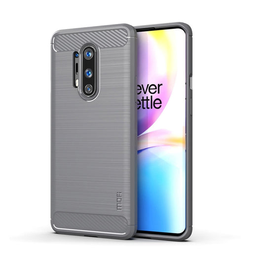 For OnePlus 8 Pro MOFI Gentleness Series Brushed Texture Carbon Fiber Soft TPU Case(Grey) - OnePlus Cases by MOFI | Online Shopping South Africa | PMC Jewellery