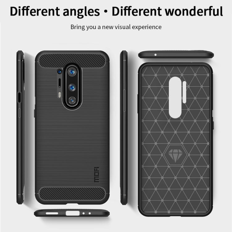 For OnePlus 8 Pro MOFI Gentleness Series Brushed Texture Carbon Fiber Soft TPU Case(Grey) - OnePlus Cases by MOFI | Online Shopping South Africa | PMC Jewellery