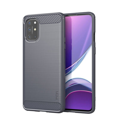 For OnePlus 8T MOFI Gentleness Series Brushed Texture Carbon Fiber Soft TPU Case(Grey) - OnePlus Cases by MOFI | Online Shopping South Africa | PMC Jewellery