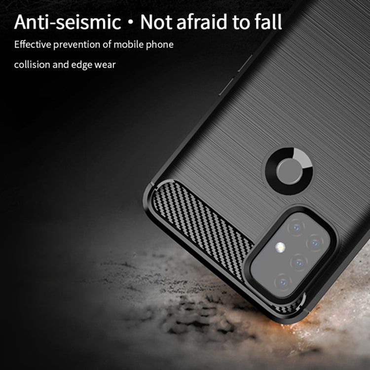 For OnePlus Nord N10 5G MOFI Gentleness Series Brushed Texture Carbon Fiber Soft TPU Case(Red) - OnePlus Cases by MOFI | Online Shopping South Africa | PMC TechLife | Buy Now Pay Later Mobicred