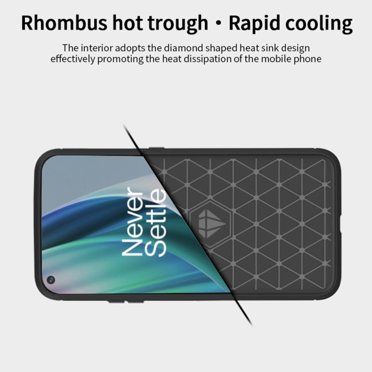 For OnePlus Nord N10 5G MOFI Gentleness Series Brushed Texture Carbon Fiber Soft TPU Case(Red) - OnePlus Cases by MOFI | Online Shopping South Africa | PMC TechLife | Buy Now Pay Later Mobicred