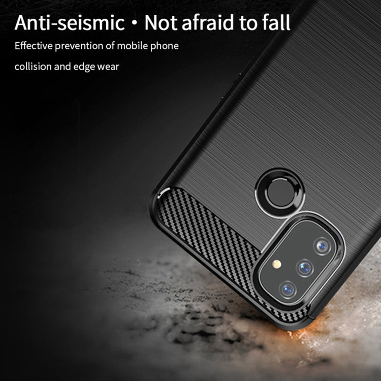 For OnePlus Nord N100 MOFI Gentleness Series Brushed Texture Carbon Fiber Soft TPU Case(Black) - OnePlus Cases by MOFI | Online Shopping South Africa | PMC TechLife | Buy Now Pay Later Mobicred