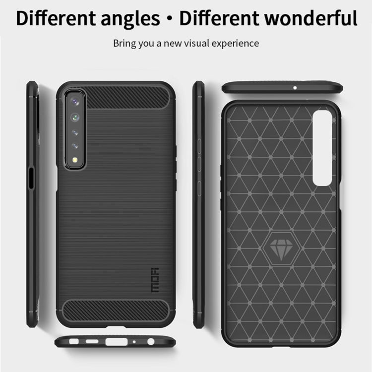 For LG Stylo 7 4G MOFI Gentleness Series Brushed Texture Carbon Fiber Soft TPU Case(Blue) - LG by MOFI | Online Shopping South Africa | PMC TechLife | Buy Now Pay Later Mobicred