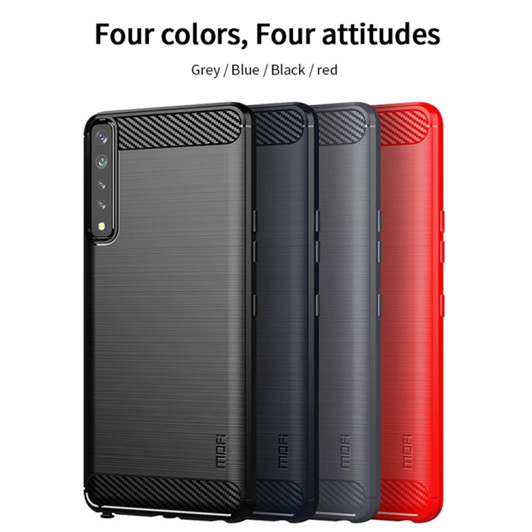 For LG Stylo 7 4G MOFI Gentleness Series Brushed Texture Carbon Fiber Soft TPU Case(Blue) - LG by MOFI | Online Shopping South Africa | PMC TechLife | Buy Now Pay Later Mobicred