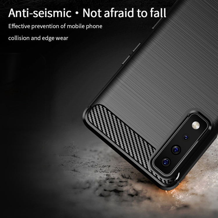 For LG Stylo 7 5G MOFI Gentleness Series Brushed Texture Carbon Fiber Soft TPU Case(Black) - LG Cases by MOFI | Online Shopping South Africa | PMC TechLife | Buy Now Pay Later Mobicred