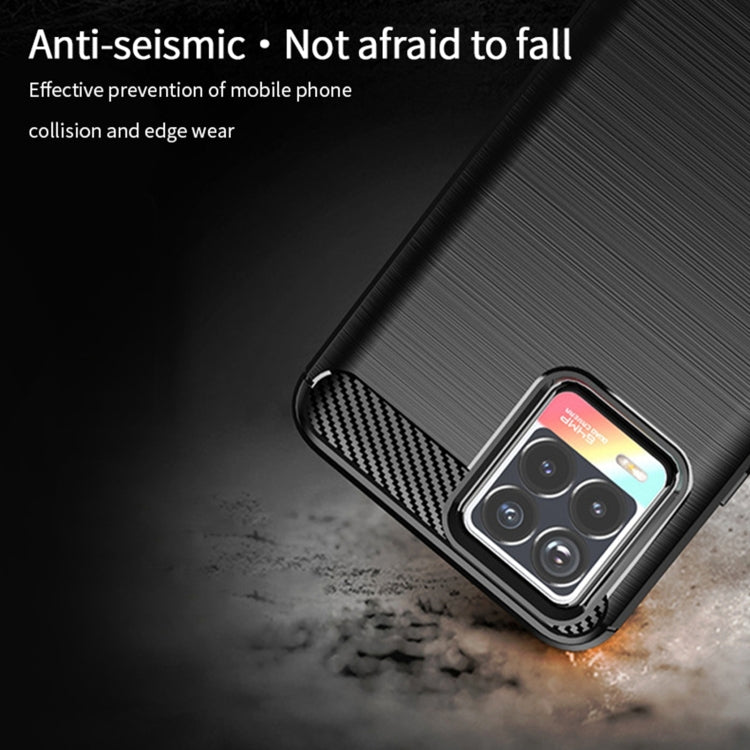 For OPPO Realme 8 / 8 Pro MOFI Gentleness Series Brushed Texture Carbon Fiber Soft TPU Case(Black) - Realme Cases by MOFI | Online Shopping South Africa | PMC TechLife