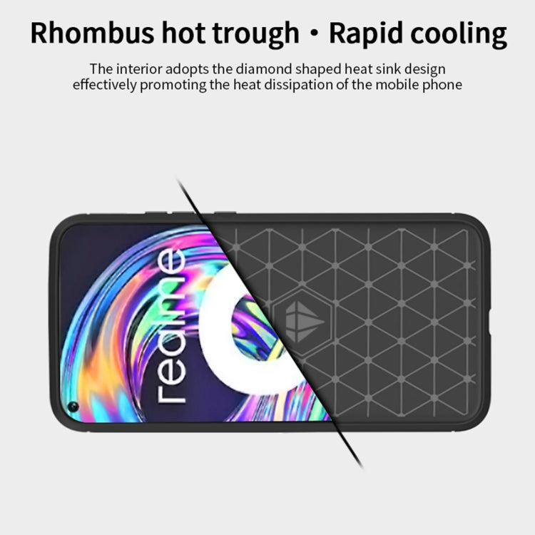 For OPPO Realme 8 / 8 Pro MOFI Gentleness Series Brushed Texture Carbon Fiber Soft TPU Case(Blue) - Realme Cases by MOFI | Online Shopping South Africa | PMC Jewellery