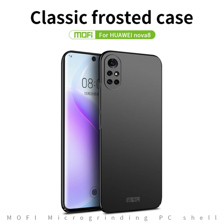 For Huawei Nova 8 MOFI Frosted PC Ultra-thin Hard Case(Blue) - Huawei Cases by MOFI | Online Shopping South Africa | PMC Jewellery