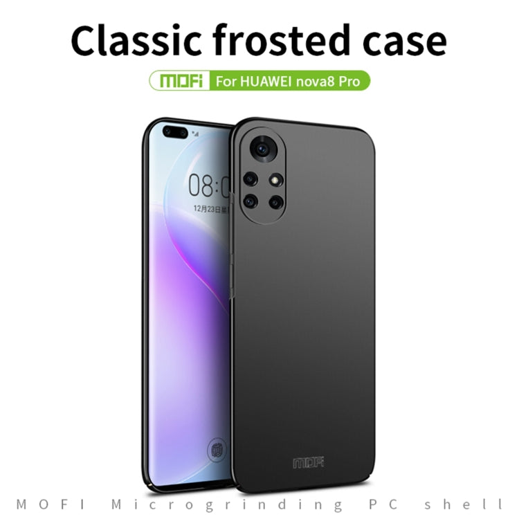 For Huawei Nova 8 Pro MOFI Frosted PC Ultra-thin Hard Case(Blue) - Huawei Cases by MOFI | Online Shopping South Africa | PMC Jewellery