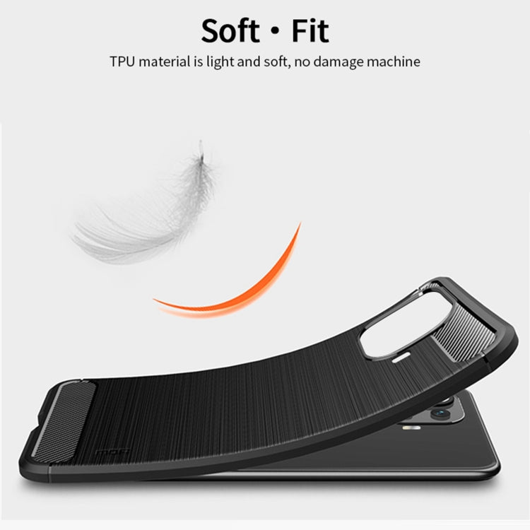 For Xiaomi Mi 11 Pro MOFI Gentleness Series Brushed Texture Carbon Fiber Soft TPU Case(Blue) - Xiaomi Cases by MOFI | Online Shopping South Africa | PMC TechLife | Buy Now Pay Later Mobicred