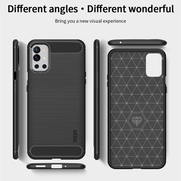 For OnePlus 9R MOFI Gentleness Series Brushed Texture Carbon Fiber Soft TPU Case(Gray) - OnePlus Cases by MOFI | Online Shopping South Africa | PMC Jewellery