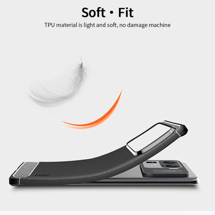 For Xiaomi Mi 11 Ultra MOFI Gentleness Series Brushed Texture Carbon Fiber Soft TPU Case(Blue) - Xiaomi Cases by MOFI | Online Shopping South Africa | PMC TechLife