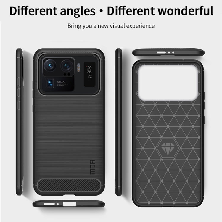 For Xiaomi Mi 11 Ultra MOFI Gentleness Series Brushed Texture Carbon Fiber Soft TPU Case(Blue) - Xiaomi Cases by MOFI | Online Shopping South Africa | PMC TechLife