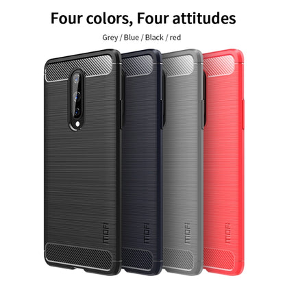 For OnePlus 8 MOFI Gentleness Series Brushed Texture Carbon Fiber Soft TPU Case(Blue) - OnePlus Cases by MOFI | Online Shopping South Africa | PMC Jewellery