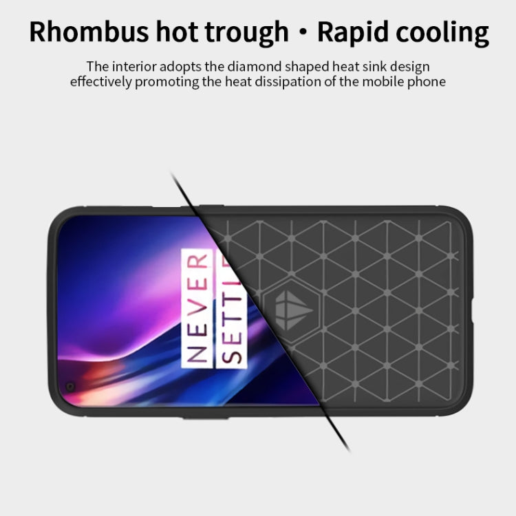 For OnePlus 8 MOFI Gentleness Series Brushed Texture Carbon Fiber Soft TPU Case(Gray) - OnePlus Cases by MOFI | Online Shopping South Africa | PMC Jewellery