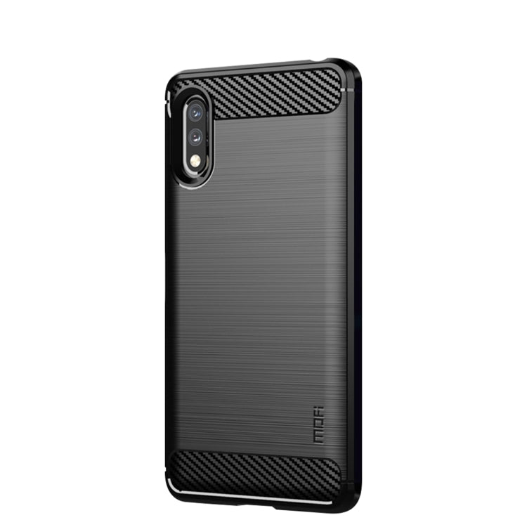 For Sony Xperia ACE ll MOFI Gentleness Series Brushed Texture Carbon Fiber Soft TPU Case(Black) - Sony Cases by MOFI | Online Shopping South Africa | PMC Jewellery