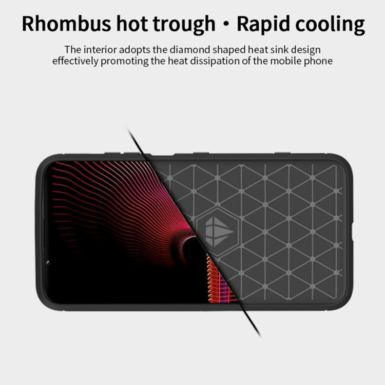 For Sony Xperia 1 lll MOFI Gentleness Series Brushed Texture Carbon Fiber Soft TPU Case(Red) - Sony Cases by MOFI | Online Shopping South Africa | PMC Jewellery