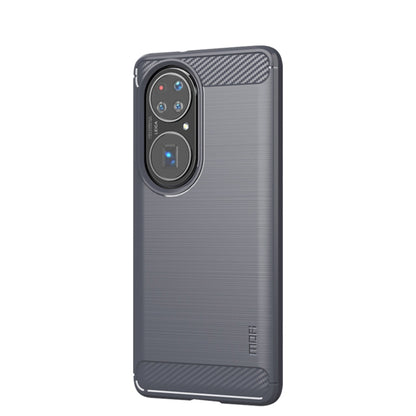 For Huawei P50 MOFI Gentleness Series Brushed Texture Carbon Fiber Soft TPU Case(Gray) - Huawei Cases by MOFI | Online Shopping South Africa | PMC Jewellery