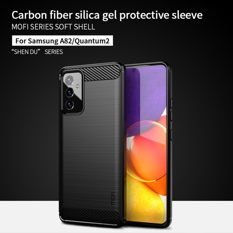 For Samsung Galaxy A82 / Quantum2 MOFI Gentleness Series Brushed Texture Carbon Fiber Soft TPU Case(Black) - Galaxy Phone Cases by MOFI | Online Shopping South Africa | PMC Jewellery