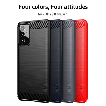 For Samsung Galaxy A82 / Quantum2 MOFI Gentleness Series Brushed Texture Carbon Fiber Soft TPU Case(Blue) - Galaxy Phone Cases by MOFI | Online Shopping South Africa | PMC Jewellery