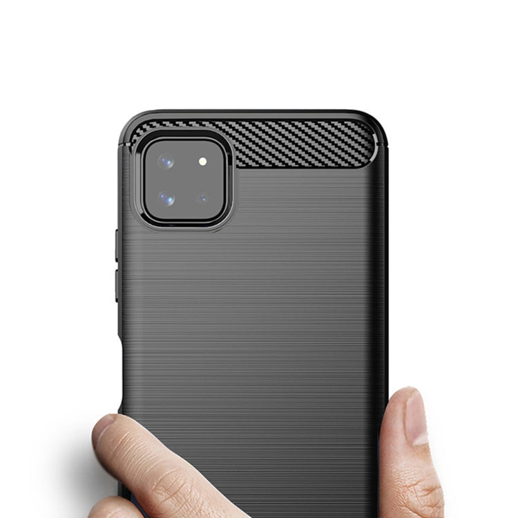 For Samsung Galaxy A22 5G MOFI Gentleness Series Brushed Texture Carbon Fiber Soft TPU Case(Black) - Galaxy Phone Cases by MOFI | Online Shopping South Africa | PMC Jewellery