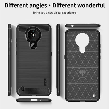 For Nokia 1.4 MOFI Gentleness Series Brushed Texture Carbon Fiber Soft TPU Case(Black) - Nokia Cases by MOFI | Online Shopping South Africa | PMC Jewellery