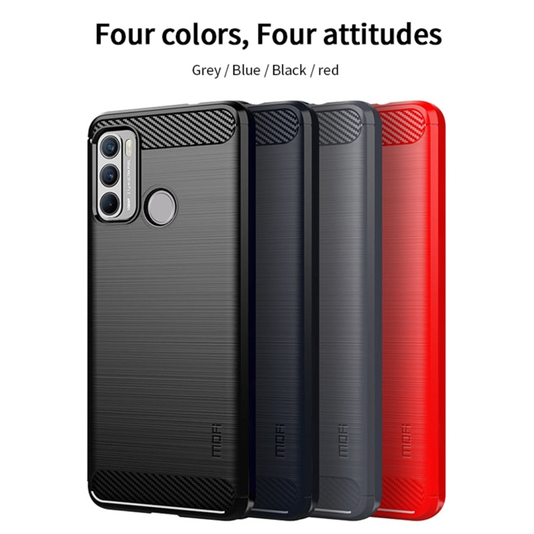 For Motorola G60 / G40 Fusion MOFI Gentleness Series Brushed Texture Carbon Fiber Soft TPU Case(Gray) - Motorola Cases by MOFI | Online Shopping South Africa | PMC Jewellery