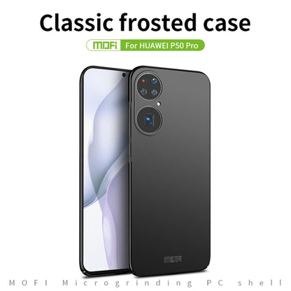 For Huawei P50 Pro MOFI Frosted PC Ultra-thin Hard Case(Blue) - Huawei Cases by MOFI | Online Shopping South Africa | PMC Jewellery