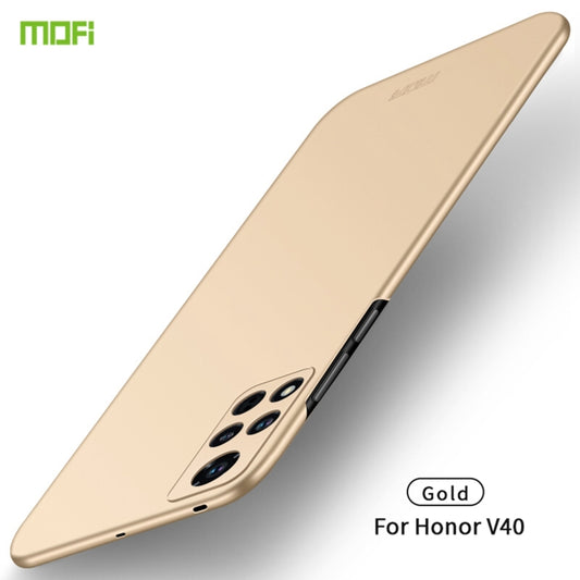 For Honor V40 MOFI Frosted PC Ultra-thin Hard Case(Gold) - Honor Cases by MOFI | Online Shopping South Africa | PMC Jewellery