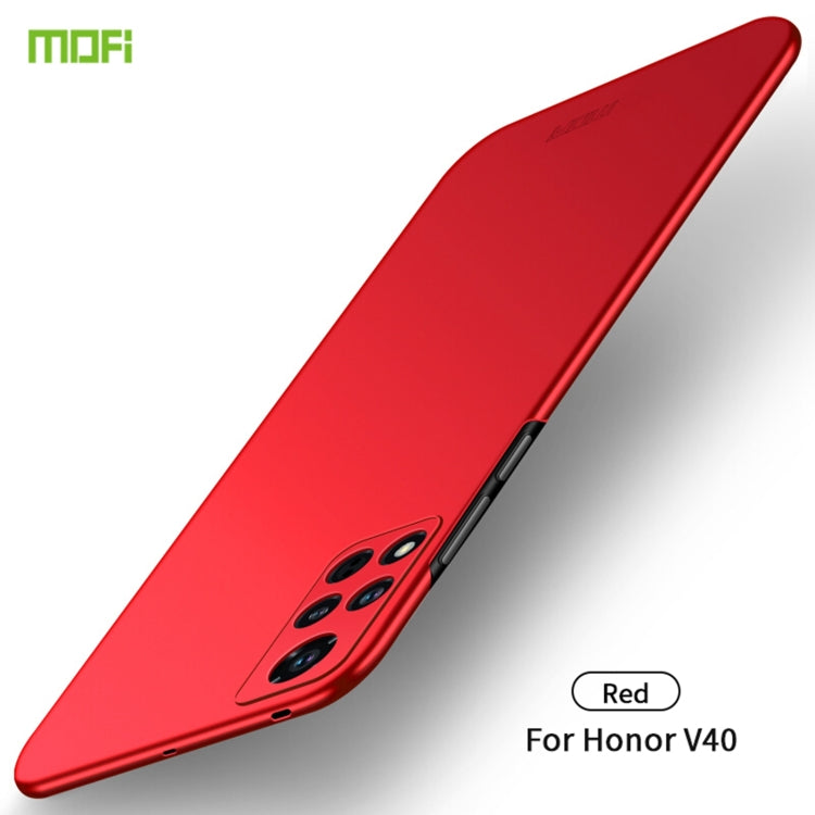 For Honor V40 MOFI Frosted PC Ultra-thin Hard Case(Red) - Honor Cases by MOFI | Online Shopping South Africa | PMC Jewellery