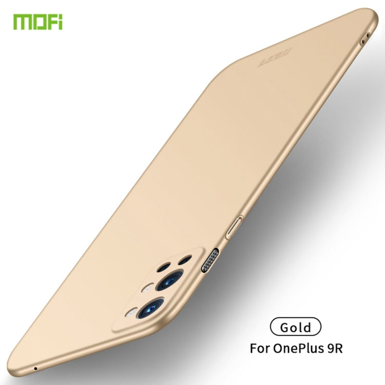 For OnePlus 9R MOFI Frosted PC Ultra-thin Hard Case(Gold) - OnePlus Cases by MOFI | Online Shopping South Africa | PMC Jewellery