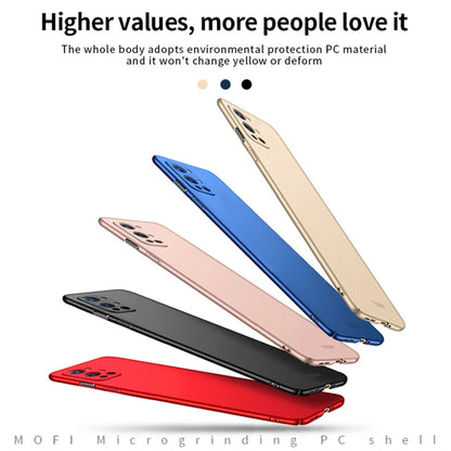 For OnePlus 9R MOFI Frosted PC Ultra-thin Hard Case(Gold) - OnePlus Cases by MOFI | Online Shopping South Africa | PMC Jewellery