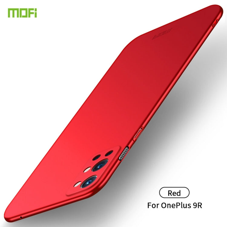 For OnePlus 9R MOFI Frosted PC Ultra-thin Hard Case(Red) - OnePlus Cases by MOFI | Online Shopping South Africa | PMC Jewellery