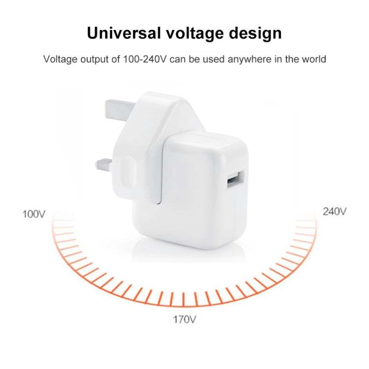 12W USB Port Travel Charger for iPad Series / iPod Series / iPhone Series , UK Plug - USB Charger by PMC Jewellery | Online Shopping South Africa | PMC Jewellery | Buy Now Pay Later Mobicred