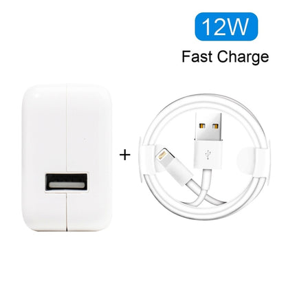 12W USB Charger + USB to 8 Pin Data Cable for iPad / iPhone / iPod Series, AU Plug - USB Charger by PMC Jewellery | Online Shopping South Africa | PMC Jewellery | Buy Now Pay Later Mobicred