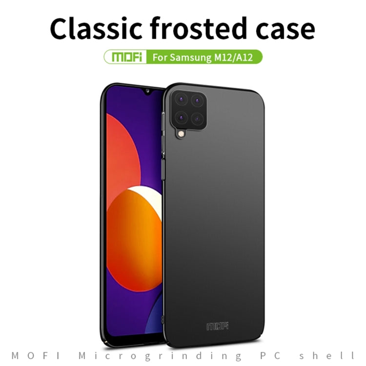 For Samsung Galaxy M12/A12 MOFI Frosted PC Ultra-thin Hard Case(Blue) - Galaxy Phone Cases by MOFI | Online Shopping South Africa | PMC Jewellery