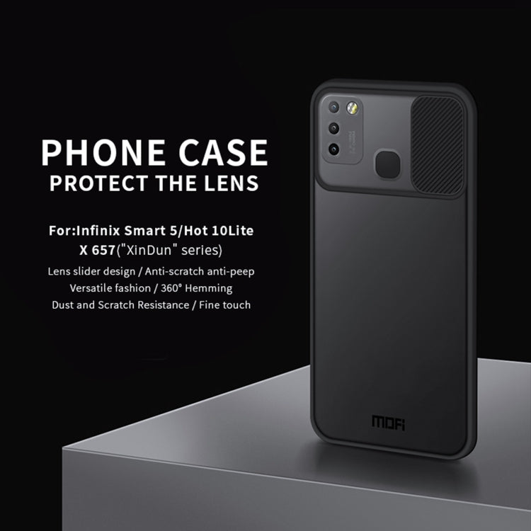 For Infinix Smart 5 X657 / Hot 10 Lite MOFI Xing Dun Series Translucent Frosted PC + TPU Privacy Anti-glare Shockproof All-inclusive Protective Case(Black) - free shipping - PMC TechLife - Order now!