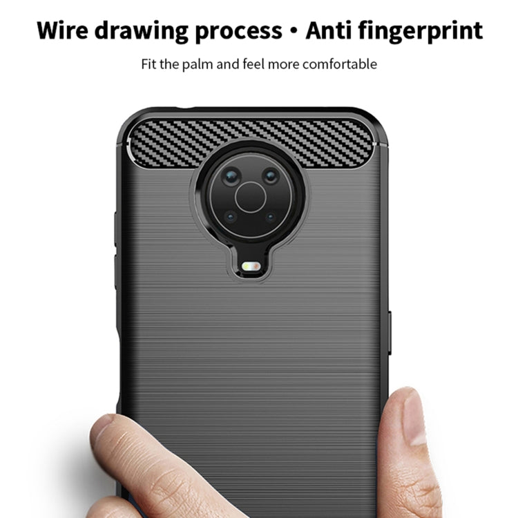 For Nokia G10 / G20 / 6.3 MOFI Gentleness Series Brushed Texture Carbon Fiber Soft TPU Case(Black) - Nokia Cases by MOFI | Online Shopping South Africa | PMC TechLife | Buy Now Pay Later Mobicred
