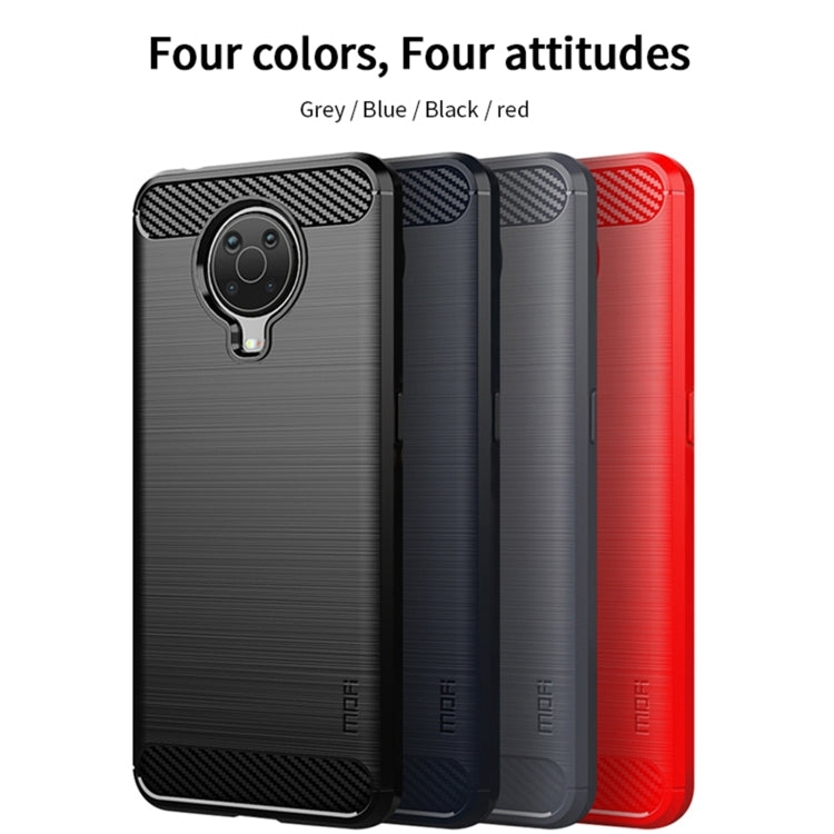 For Nokia G10 / G20 / 6.3 MOFI Gentleness Series Brushed Texture Carbon Fiber Soft TPU Case(Gray) - Nokia Cases by MOFI | Online Shopping South Africa | PMC TechLife