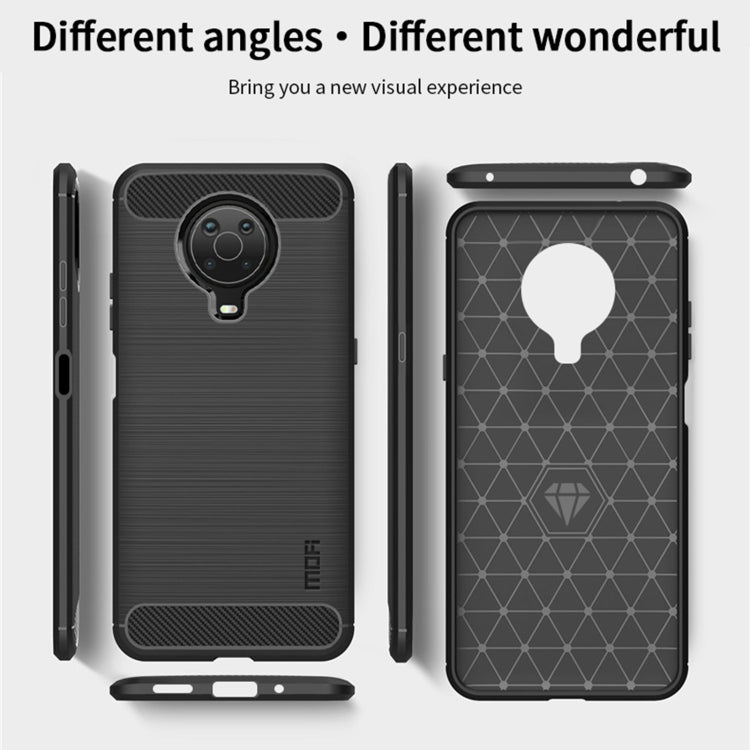For Nokia G10 / G20 / 6.3 MOFI Gentleness Series Brushed Texture Carbon Fiber Soft TPU Case(Gray) - Nokia Cases by MOFI | Online Shopping South Africa | PMC TechLife