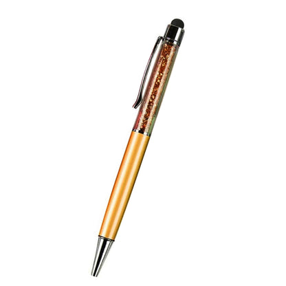 AT-22  2 in 1 Universal Flash Diamond Decoration Capacitance Pen Stylus Ballpoint Pen(Gold) - Stylus Pen by PMC Jewellery | Online Shopping South Africa | PMC Jewellery | Buy Now Pay Later Mobicred