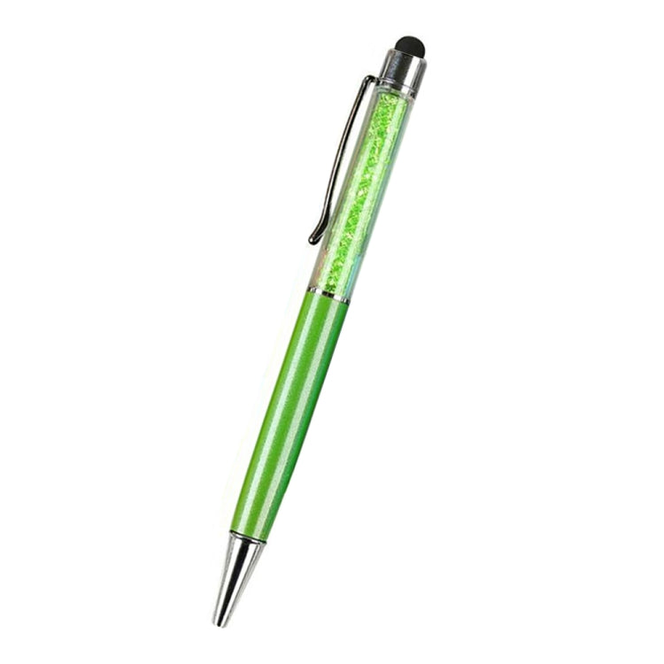 AT-22  2 in 1 Universal Flash Diamond Decoration Capacitance Pen Stylus Ballpoint Pen(Green) - Stylus Pen by PMC Jewellery | Online Shopping South Africa | PMC Jewellery | Buy Now Pay Later Mobicred