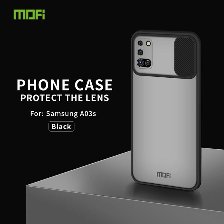 For Samsung Galaxy A03s 164mm MOFI Xing Dun Series Translucent Frosted PC + TPU Privacy Anti-glare Shockproof All-inclusive Protective Case(Black) - Galaxy Phone Cases by MOFI | Online Shopping South Africa | PMC Jewellery