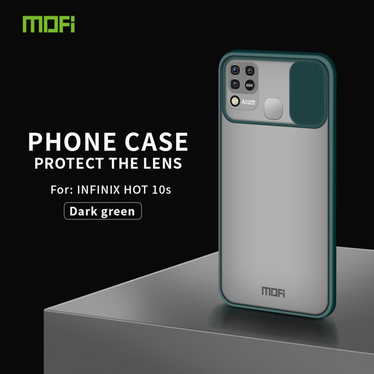 For Infinix HOT 10s / 10t /10s NFC MOFI Xing Dun Series Translucent Frosted PC + TPU Privacy Anti-glare Shockproof All-inclusive Protective Case(Green) - Infinix Cases by MOFI | Online Shopping South Africa | PMC TechLife | Buy Now Pay Later Mobicred