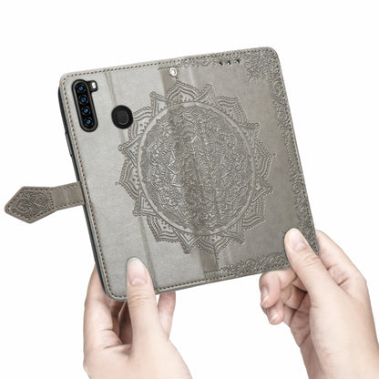 For Blackview A80 Pro Mandala Flower Embossed Horizontal Flip Leather Case with Holder & Three Card Slots & Wallet & Lanyard(Grey) - More Brand by PMC Jewellery | Online Shopping South Africa | PMC Jewellery | Buy Now Pay Later Mobicred