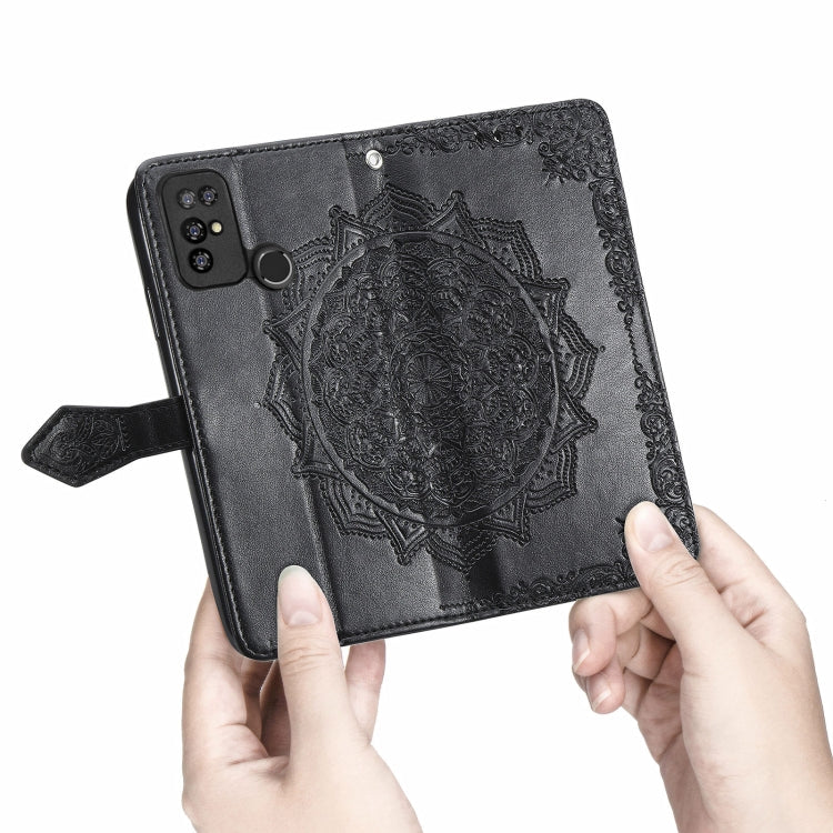 For Doogee X96 Pro Mandala Flower Embossed Horizontal Flip Leather Case with Holder & Three Card Slots & Wallet & Lanyard(Black) - More Brand by PMC TechLife | Online Shopping South Africa | PMC TechLife | Buy Now Pay Later Mobicred