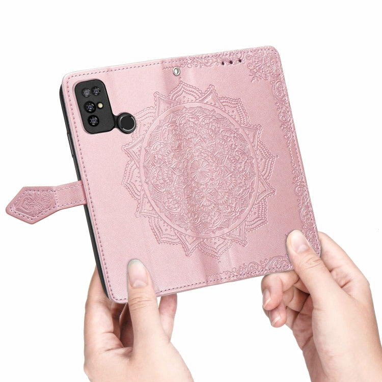 For Doogee X96 Pro Mandala Flower Embossed Horizontal Flip Leather Case with Holder & Three Card Slots & Wallet & Lanyard(Rose Gold) - More Brand by PMC Jewellery | Online Shopping South Africa | PMC Jewellery | Buy Now Pay Later Mobicred