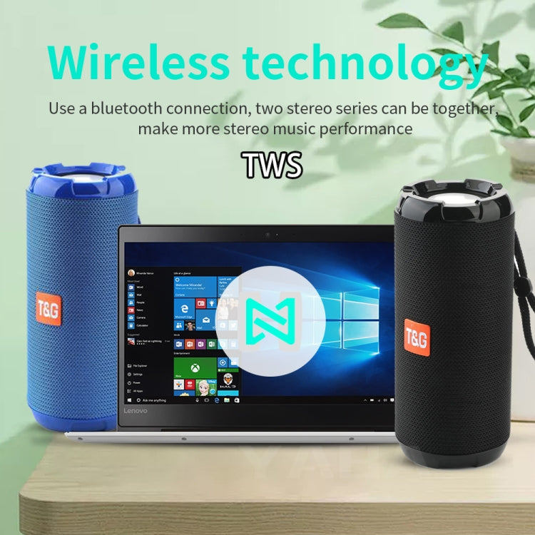 T&G TG621 Portable Waterproof 3D Stereo Wireless Speaker, Support FM Radio / TWS / TF Card(Blue) - Waterproof Speaker by T&G | Online Shopping South Africa | PMC Jewellery | Buy Now Pay Later Mobicred