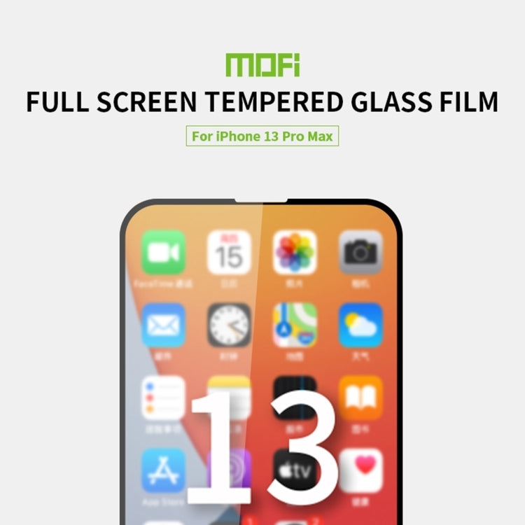 For iPhone 13 Pro Max MOFI 9H 2.5D Full Screen Tempered Glass Film (Black) - iPhone 13 Pro Max Tempered Glass by MOFI | Online Shopping South Africa | PMC Jewellery